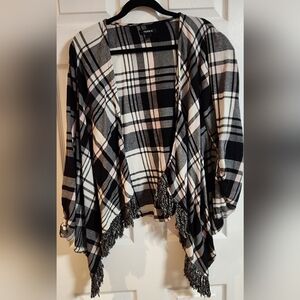Torrid 100% Cotton Cardigan, Size 1, Pink, Black, Grey & White Plaid